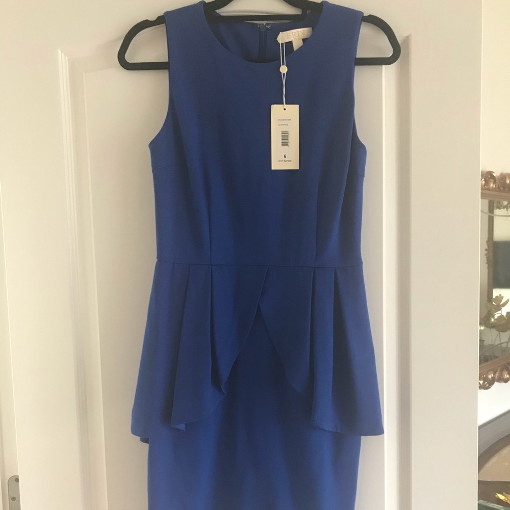 Erin Featherston peplum marine navy dress size 6